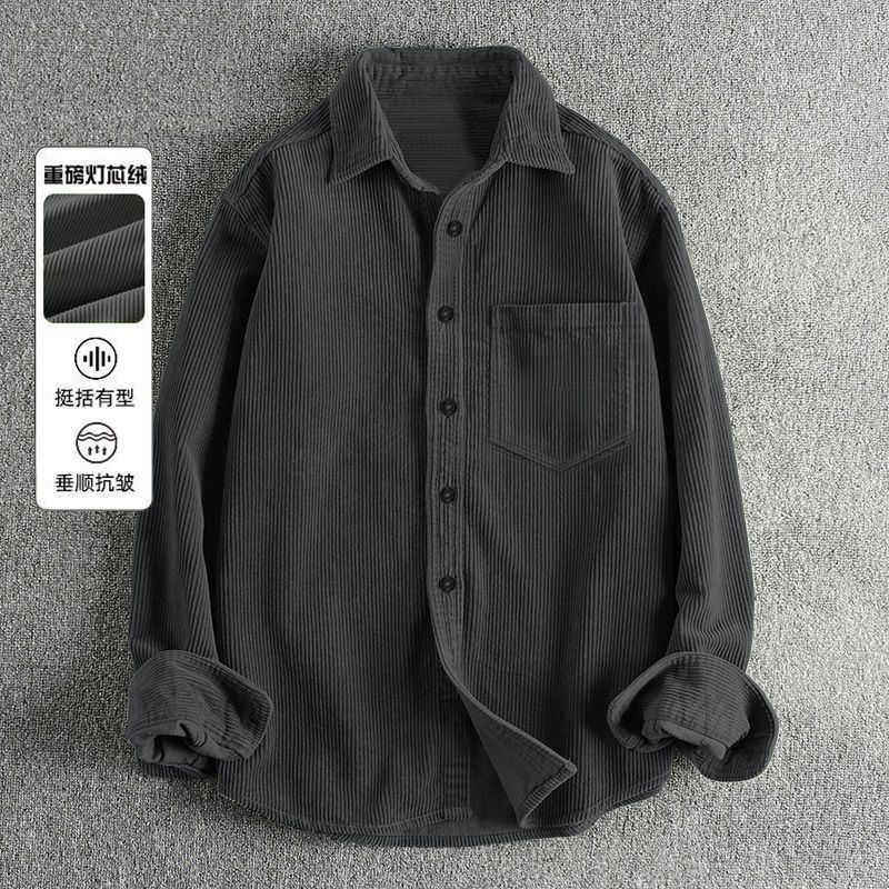 Corduroy Button Up Shirt Men - Camicie da uomo in velluto a