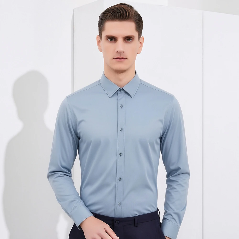 Breathable Bamboo Fiber Shirt Non Iron - Camicia da uomo business senza ferro,