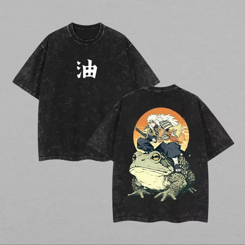 Acid Wash Vintage Graphic T Shirt - T-Shirt Jiraiya 2026 Naruto Toad Sannin