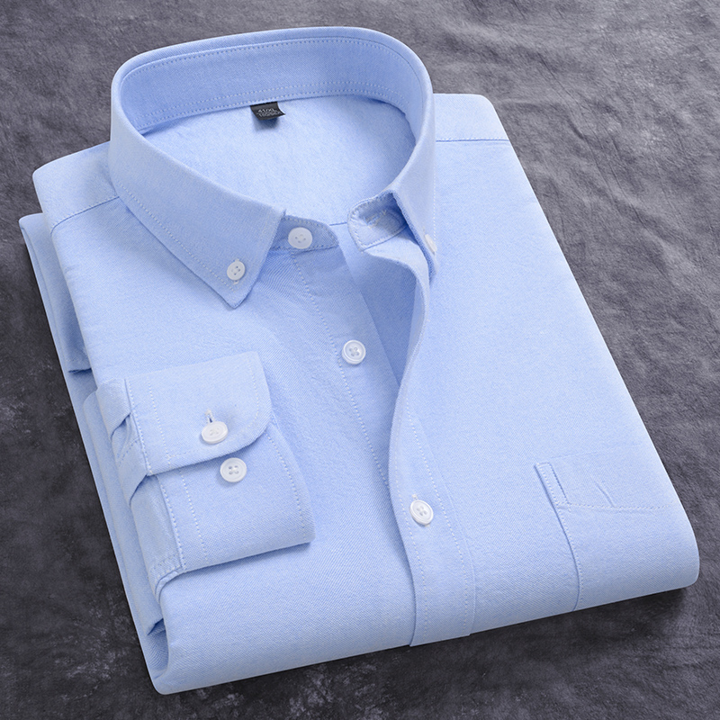 Oxford Cotton Casual Shirt Business - Camicia Oxford da uomo nuova primavera