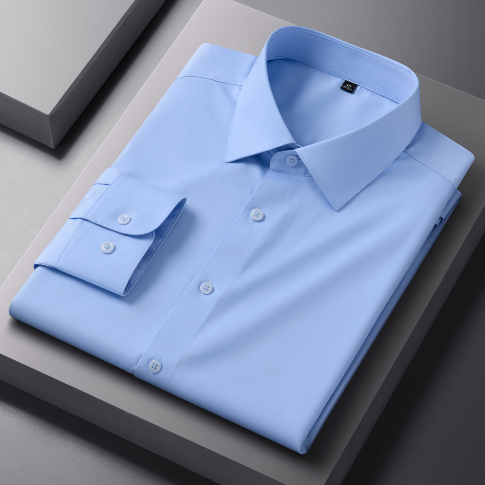 Breathable Bamboo Fiber Shirt Non Iron - Camicia da Uomo Business Casual Antipiega