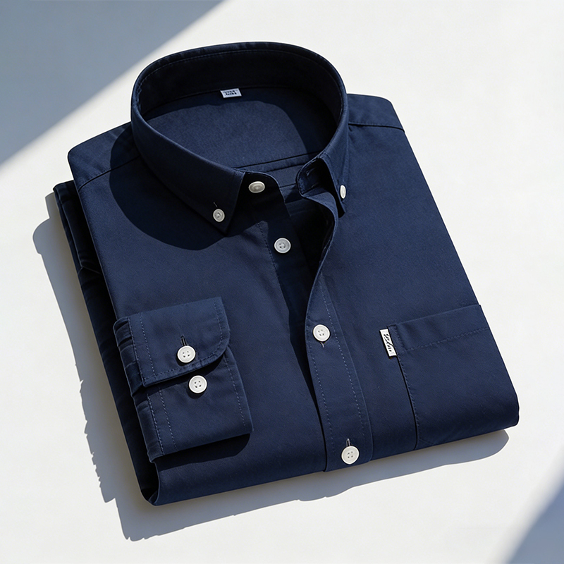 Oxford Cotton Casual Shirt Business - Camicie Casual da Uomo in Puro