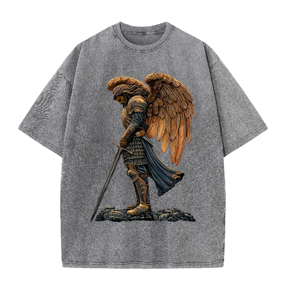 Acid Wash Vintage Graphic T Shirt - T-shirt Vintage 2026 con Grafica Angelo