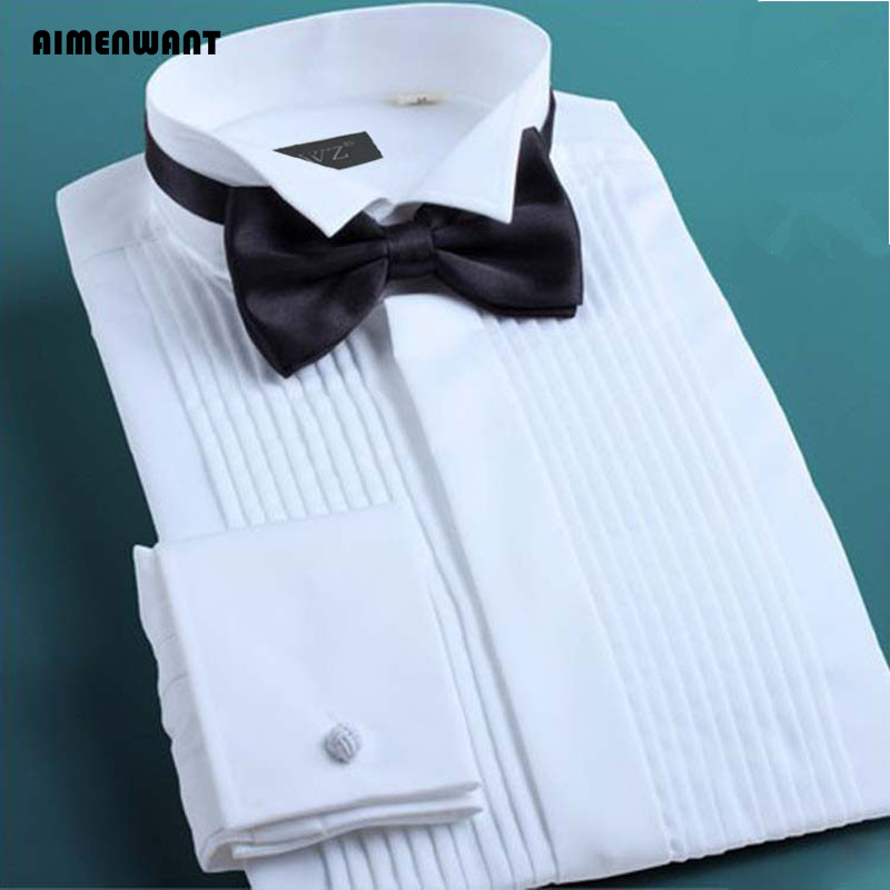 Mandarin Collar Formal Shirt Slim Fit - AIMENWANT 2024 camicie da smoking uomo