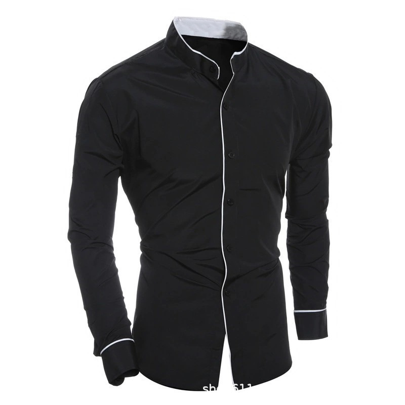 Camicie da uomo slim fit a tin - Mandarin Collar Formal Shirt Slim Fit recensione e prezzo