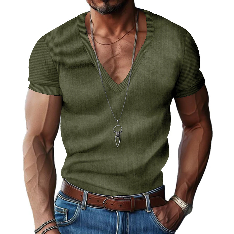 T-Shirt Estiva da Uomo in Cord - Corduroy Button Up Shirt Men recensione e prezzo