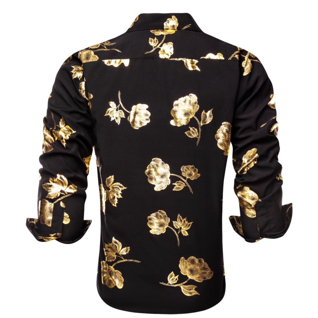Camicie da uomo in seta oro ne - Mens Satin Silk Dress Shirt recensione e prezzo
