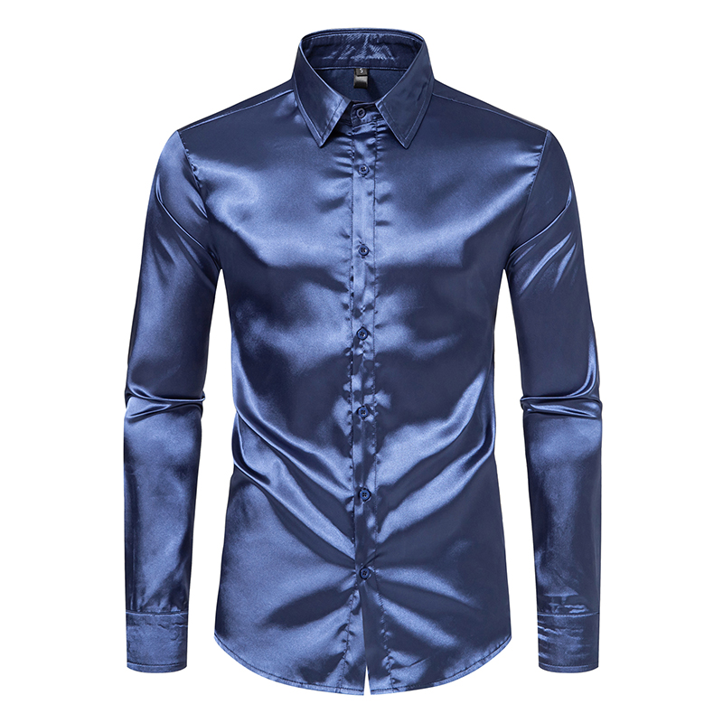 Camicie eleganti di lusso in r - Mens Satin Silk Dress Shirt recensione e prezzo