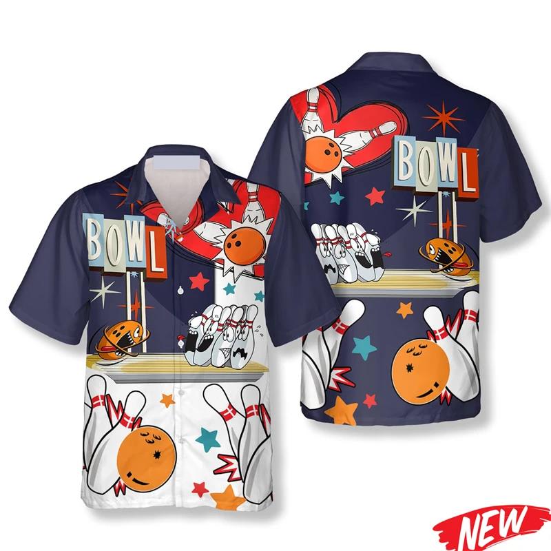 Camicia hawaiana classica con  - Short Sleeve Bowling Shirt Retro recensione e prezzo