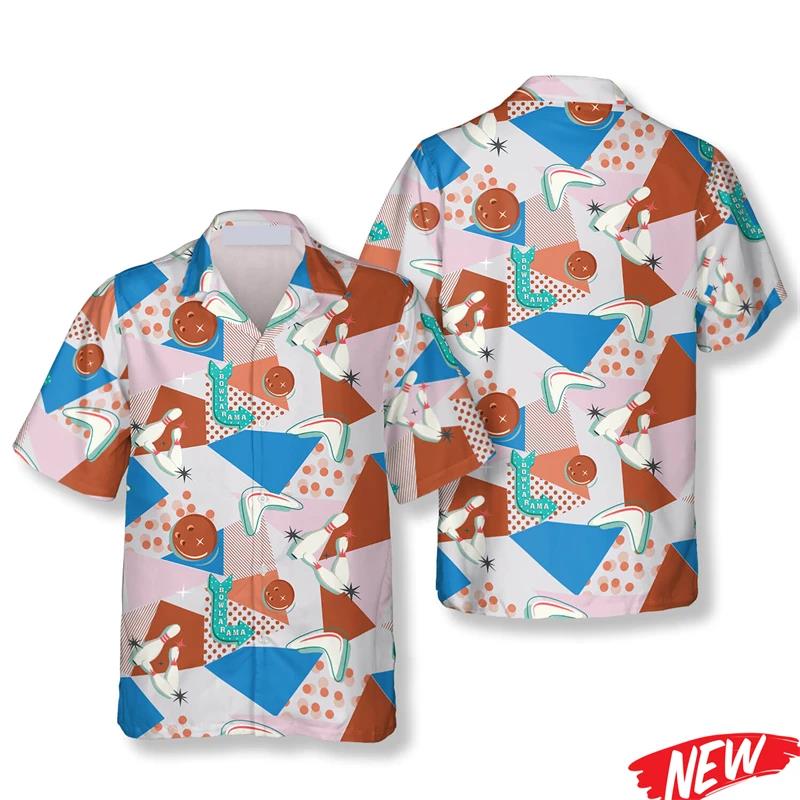 Camicia hawaiana classica con  - Short Sleeve Bowling Shirt Retro recensione e prezzo