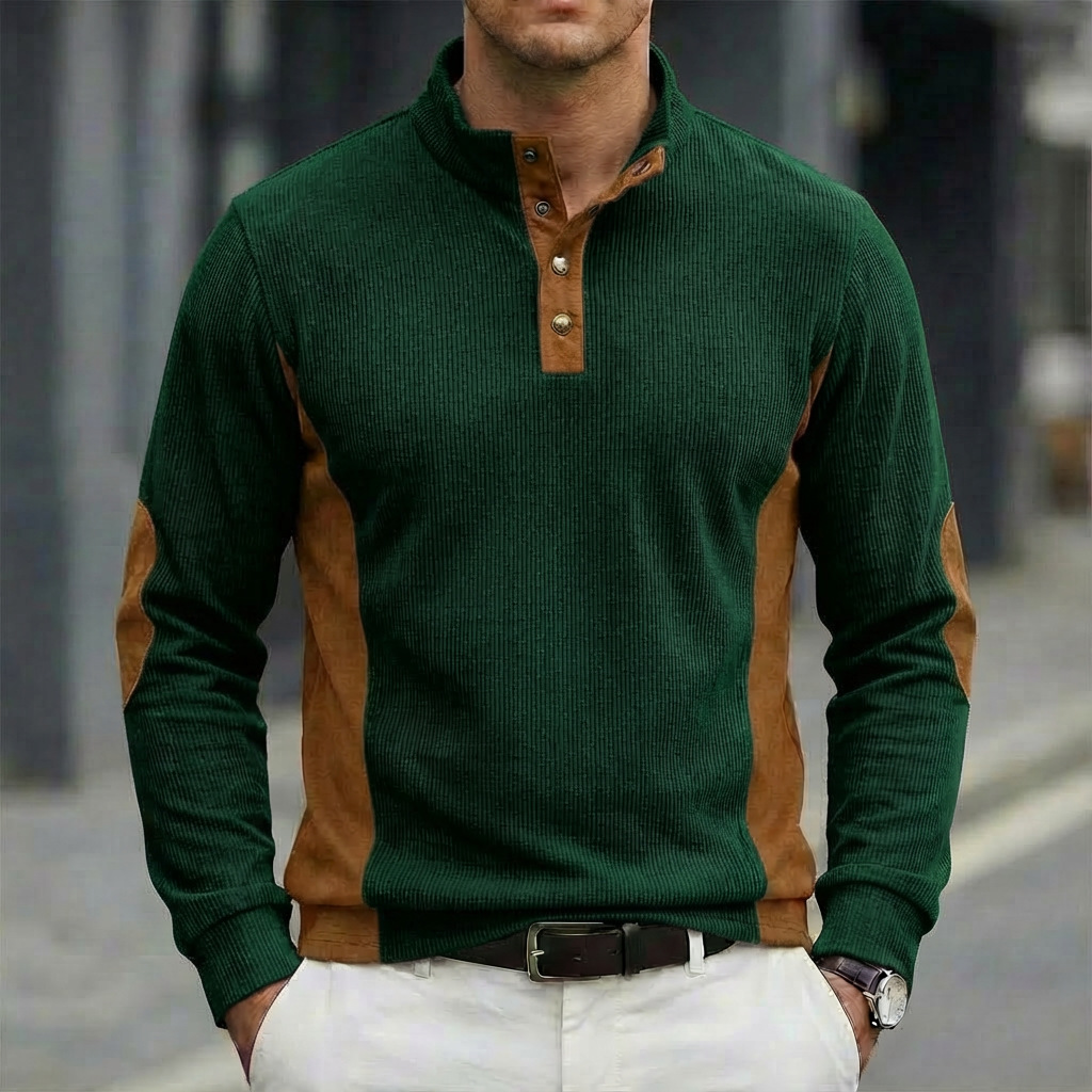 Nuova Camicia POLO Casual in V - Corduroy Button Up Shirt Men recensione e prezzo