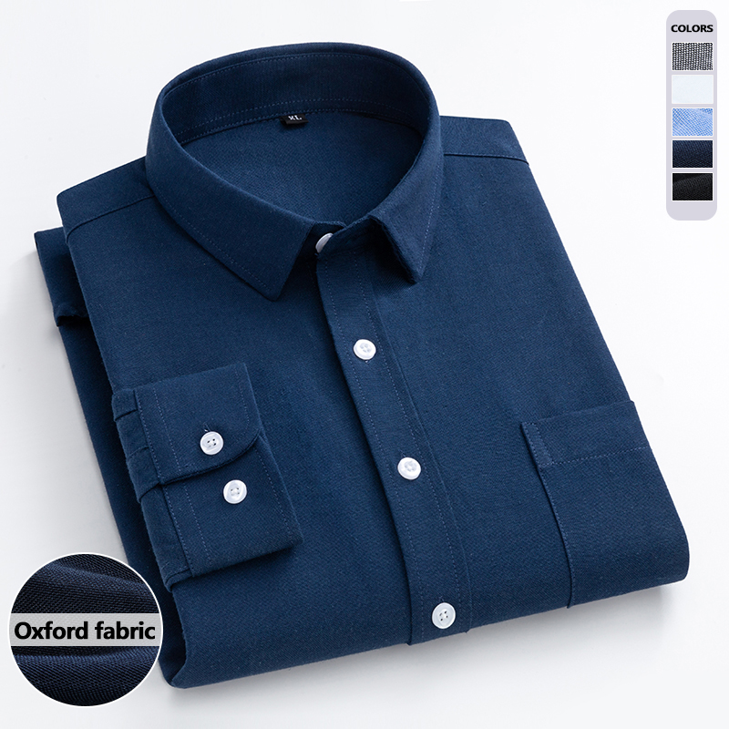 Camicia Oxford blu navy da uom - Oxford Cotton Casual Shirt Business recensione e prezzo