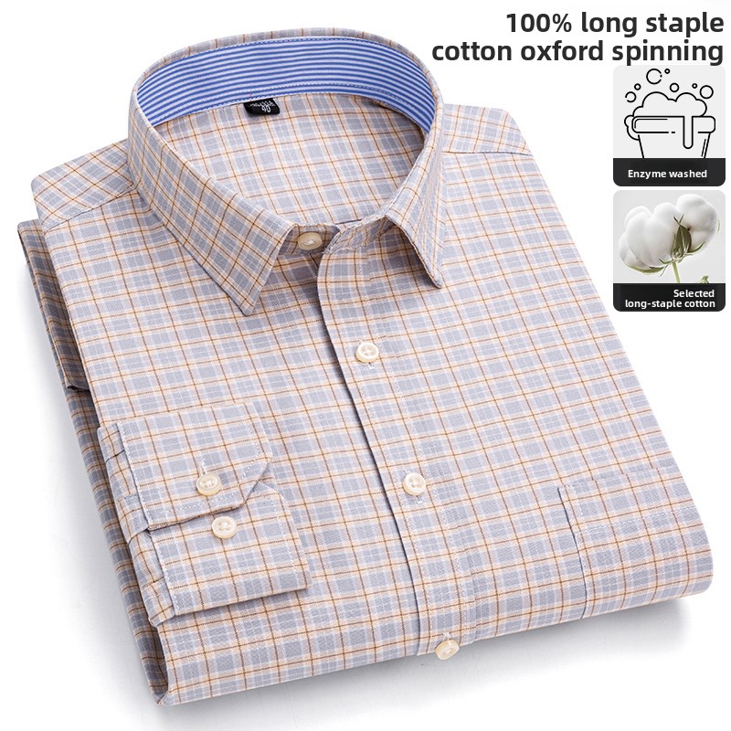 Camicia da uomo in puro cotone - Oxford Cotton Casual Shirt Business recensione e prezzo