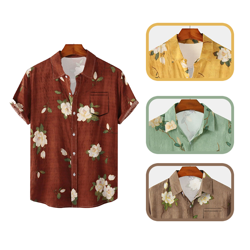 Camicia a maniche corte da uom - Vintage Hawaiian Floral Shirt recensione e prezzo
