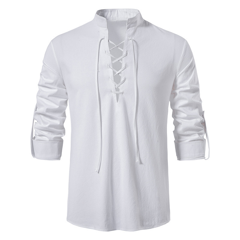 Camicia da uomo in cotone e li - Mens Linen Shirt Long Sleeve recensione e prezzo