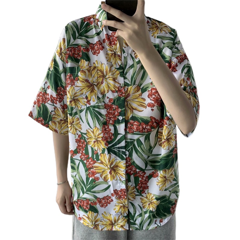 Camicia a maniche corte estiva - Vintage Hawaiian Floral Shirt recensione e prezzo