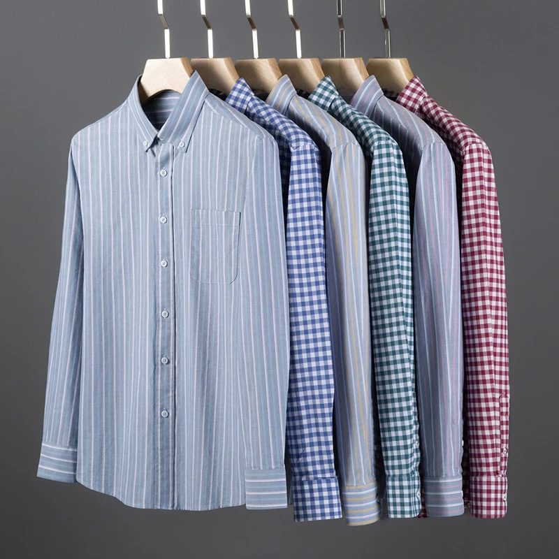 Camicia da uomo a maniche lung - Oxford Cotton Casual Shirt Business recensione e prezzo