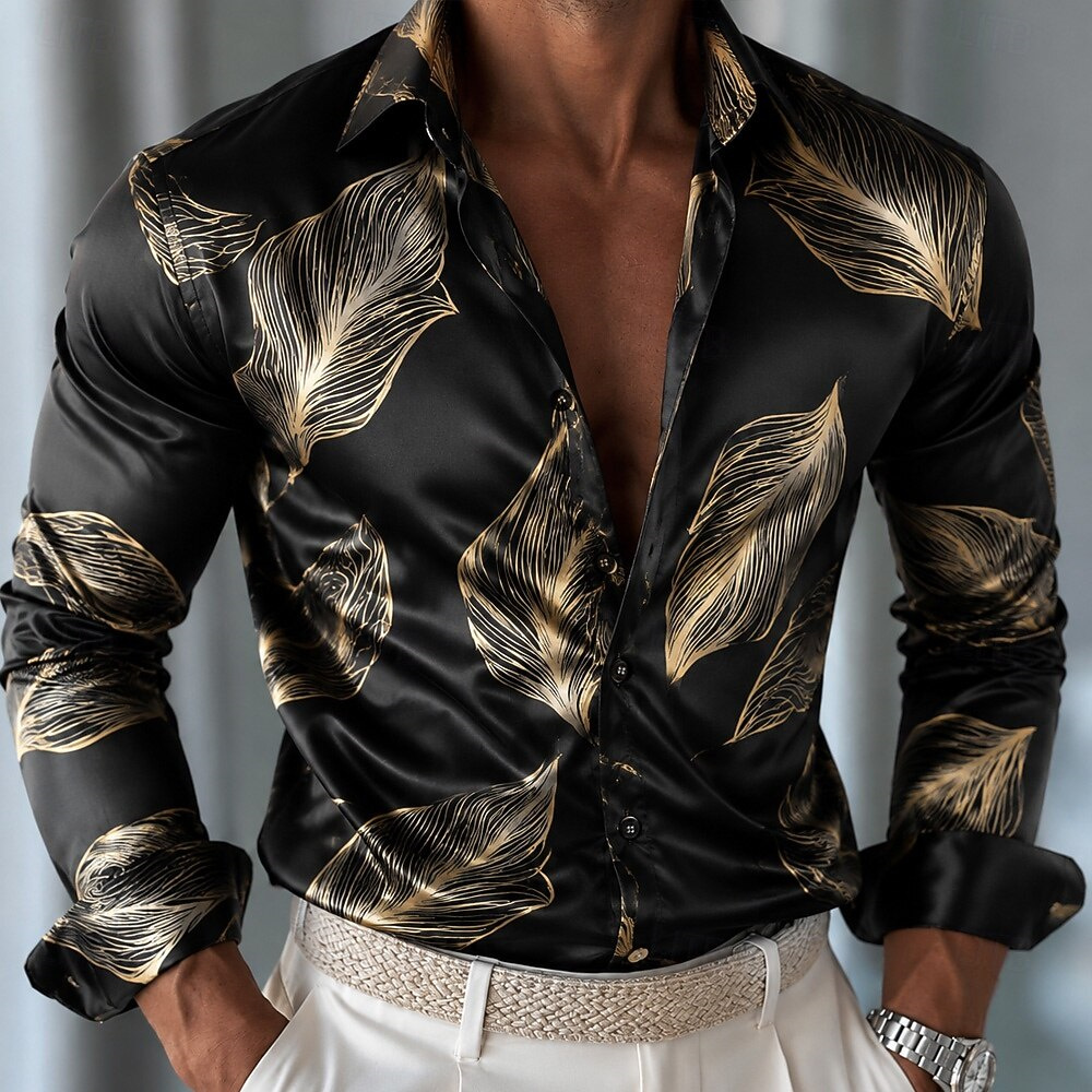 Camicia da Uomo in Raso con Mo - Mens Satin Silk Dress Shirt recensione e prezzo