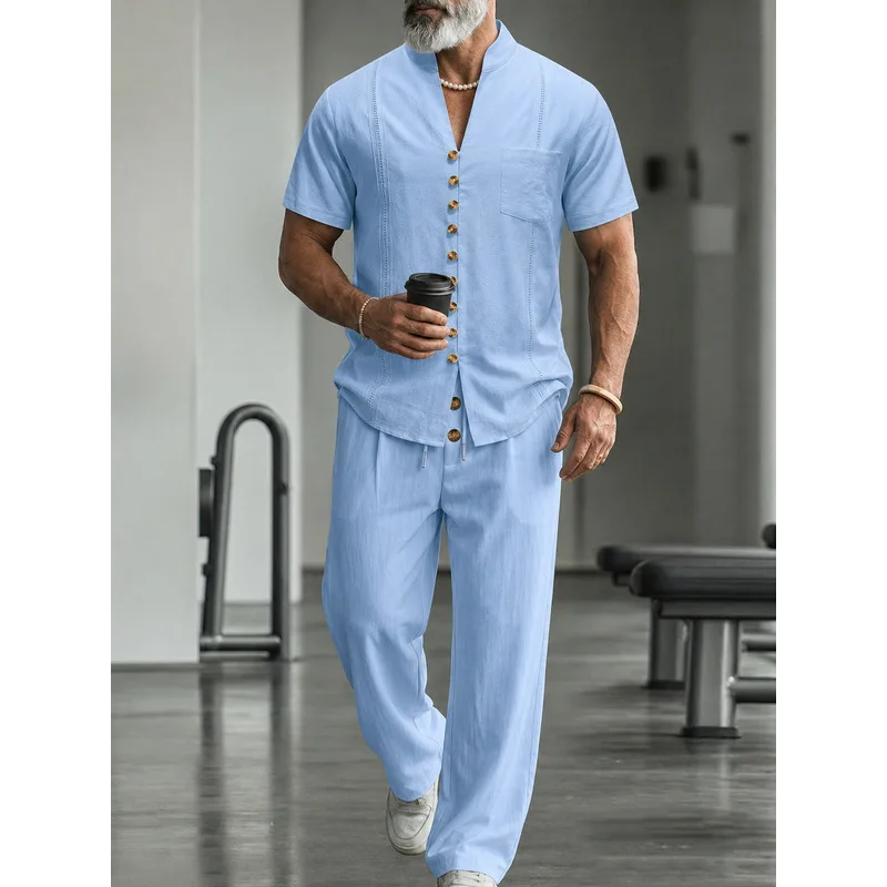 Completo Casual da Uomo in Lin - Mens Linen Shirt Long Sleeve recensione e prezzo