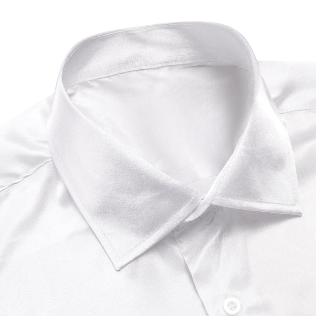 Camicie da uomo in raso di set - Mens Satin Silk Dress Shirt recensione e prezzo