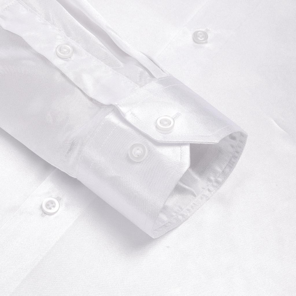 Camicie da uomo in raso di set - Mens Satin Silk Dress Shirt recensione e prezzo