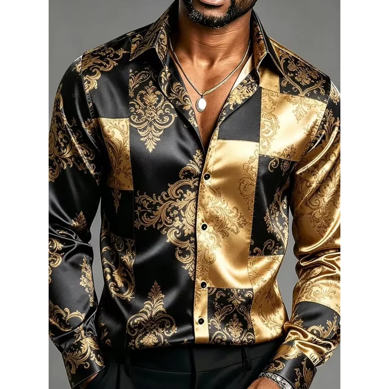 Camicie da Uomo in Raso di Set - Mens Satin Silk Dress Shirt recensione e prezzo