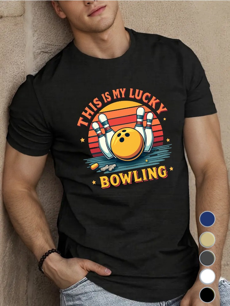 T-shirt da uomo girocollo in c - Short Sleeve Bowling Shirt Retro recensione e prezzo