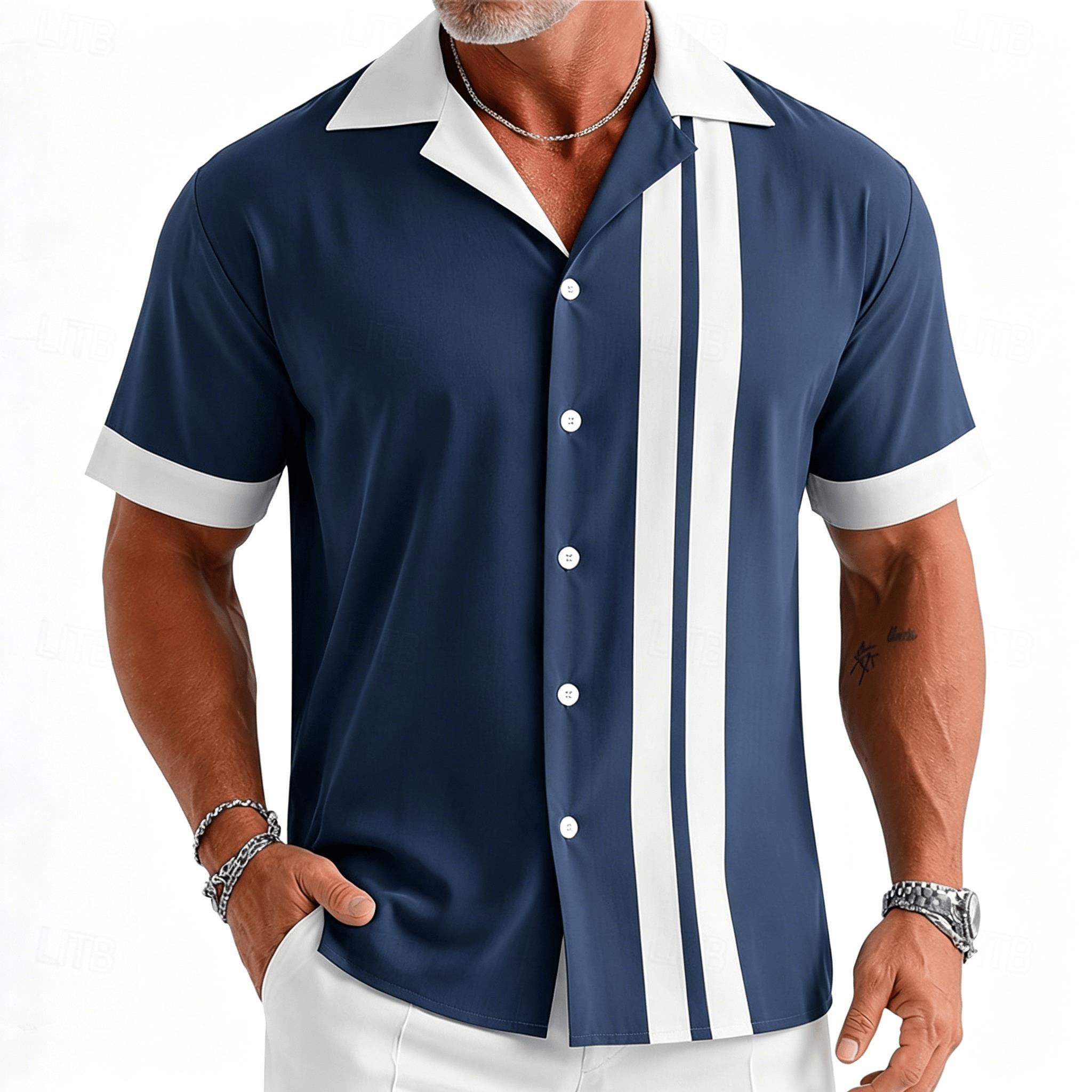 Camicia da bowling vintage a m - Short Sleeve Bowling Shirt Retro recensione e prezzo