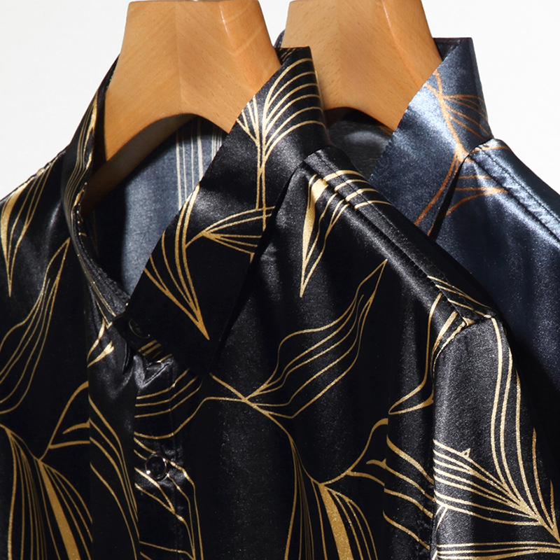Estate 2022 abbigliamento da u - Mens Satin Silk Dress Shirt recensione e prezzo
