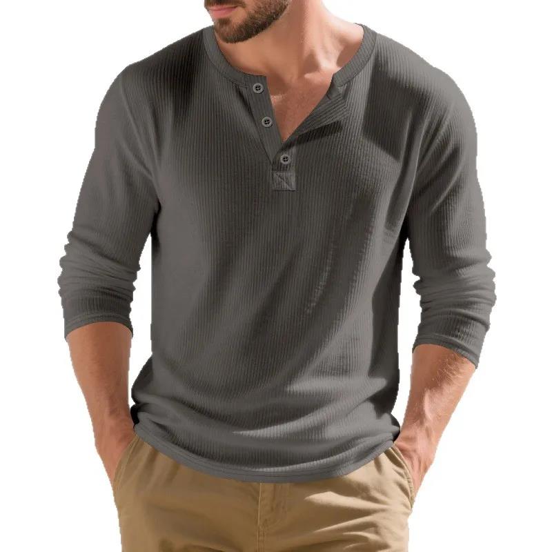 T-shirt da uomo primaverile a  - Corduroy Button Up Shirt Men recensione e prezzo