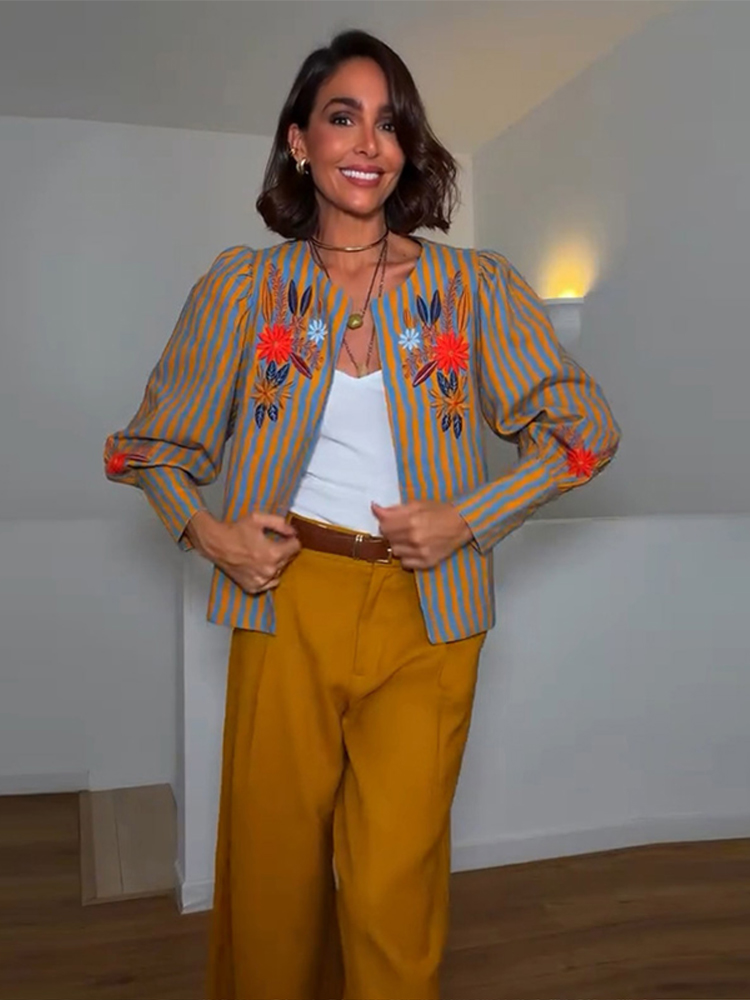 Giacca Ricamata a Righe con Fi - Jackets recensione e prezzo