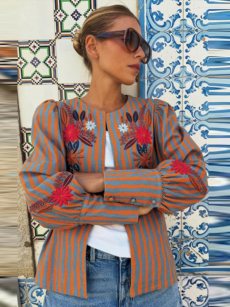 Giacca Ricamata a Righe con Fi - Jackets recensione e prezzo