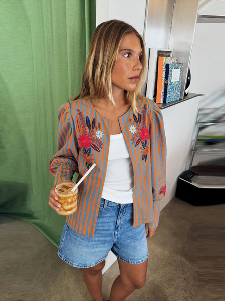 Giacca Ricamata a Righe con Fi - Jackets recensione e prezzo