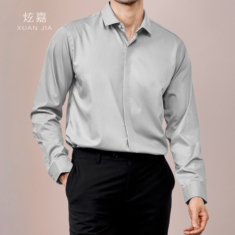 Camicia da uomo in seta 2026,  - Mens Satin Silk Dress Shirt recensione e prezzo