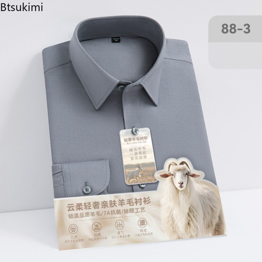 Nuove camicie a maniche lunghe - Mandarin Collar Formal Shirt Slim Fit recensione e prezzo